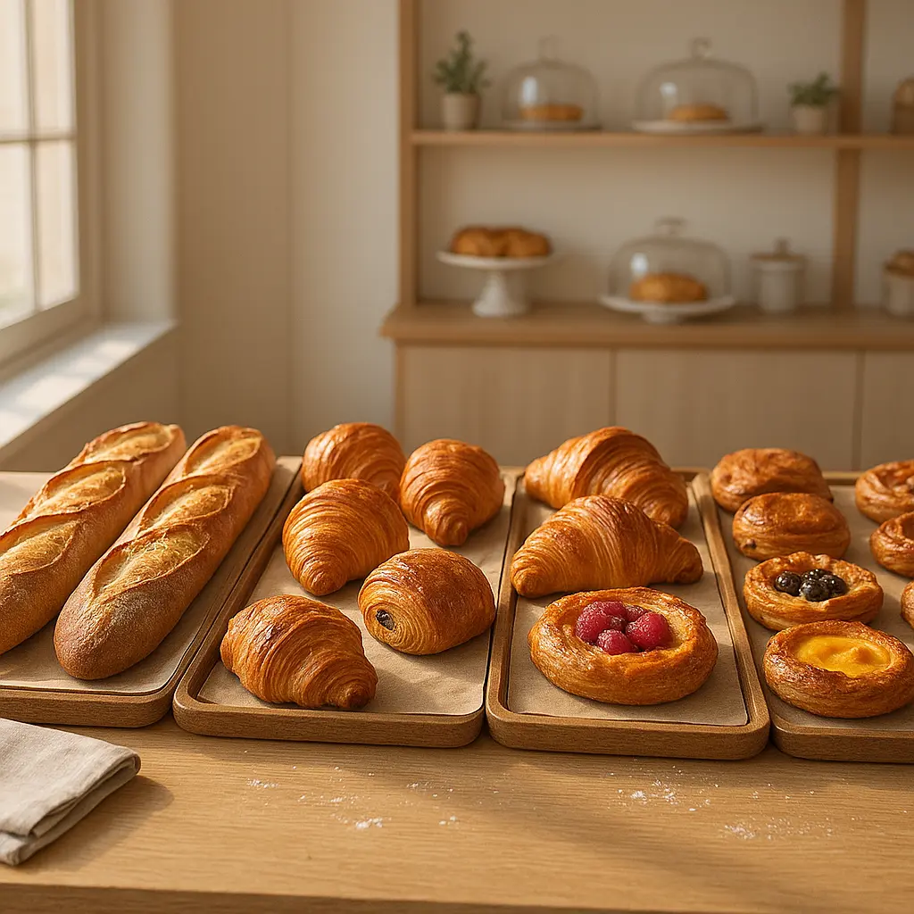 Französische Backwaren im Laden